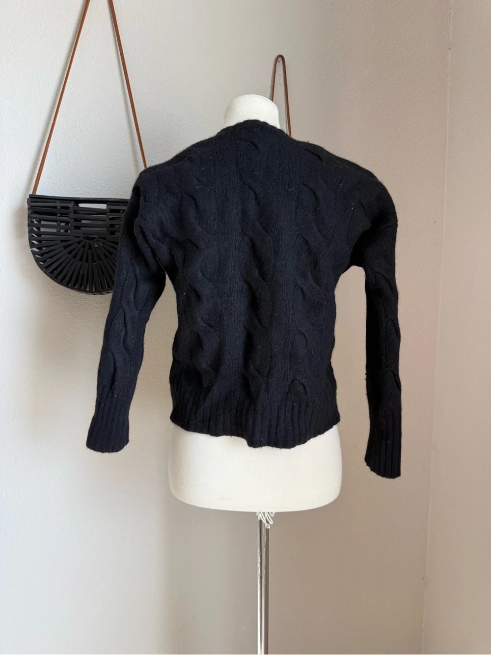 POLO Ralph Lauren Black Wool Cashmere Sweater, Size Small